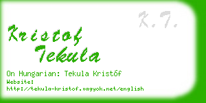 kristof tekula business card
